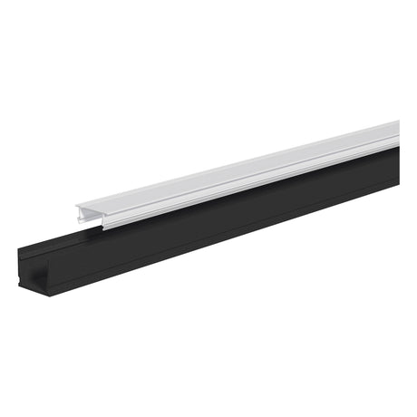 EVN Aufbauprofil sw sym direkt Alu APFLAT7AM200B 2000x13,4x11,5mm