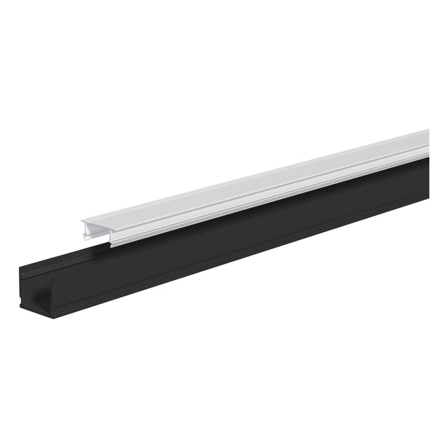 EVN Aufbauprofil sw sym direkt Alu APFLAT7AM300B 2000x13,4x11,5mm
