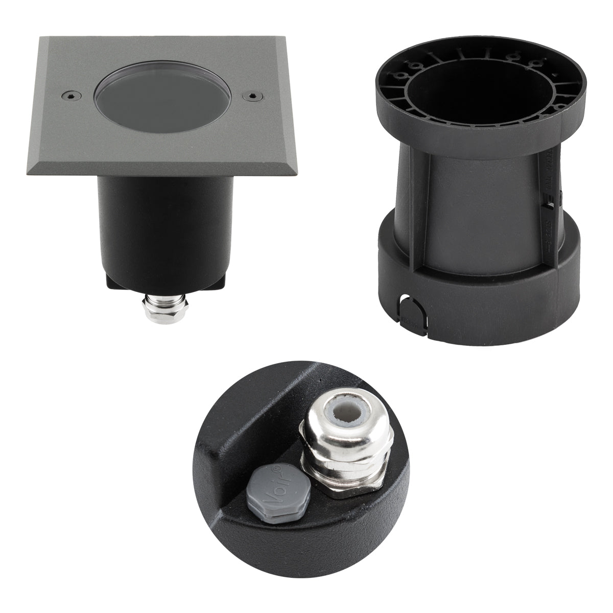 EVN LED-Bodeneinbauleuchte 35W 230V IP67 679435EVA GU10 anth