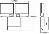 LED-Anbaustrahler 17W                             theLeda 4000K 1800lm sw