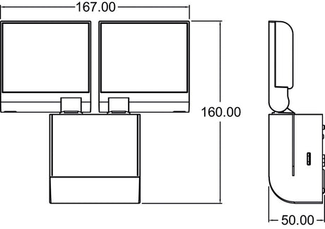 LED-Anbaustrahler 17W                             theLeda 4000K 1800lm sw