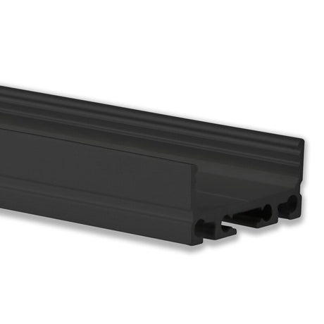 DOTLUX Aufbauprofil sw Alu 2000x27x12mm 4072-1