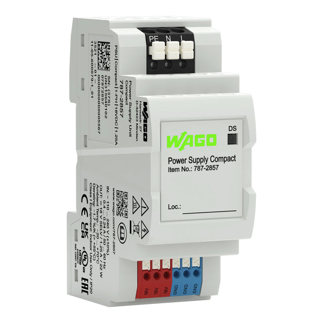 WAGO Gleichstromversorgung 22-28V 480W 787-2857 100-264VAC 1,25A 2TE IP20