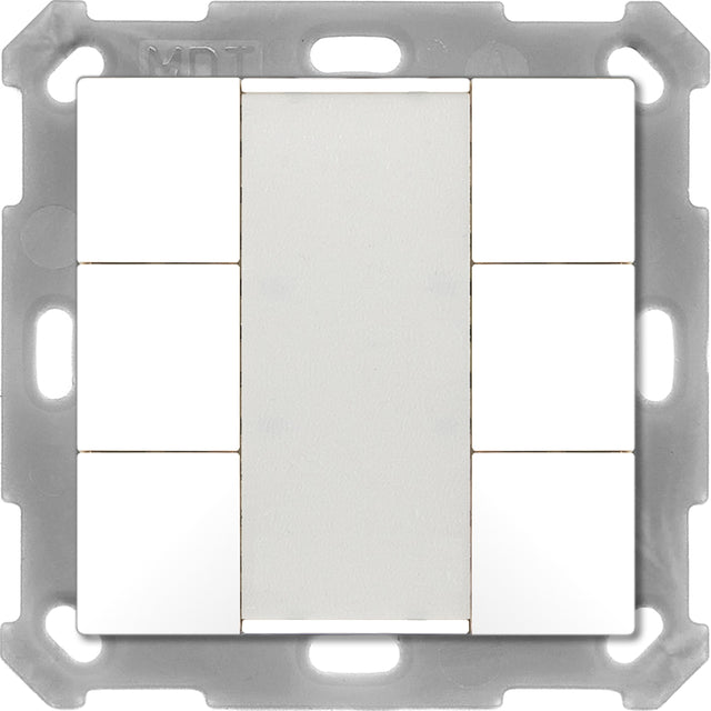 MDT Taster 6-fach 55mm,UP,reinweiss glz. BE-TA5506.G2