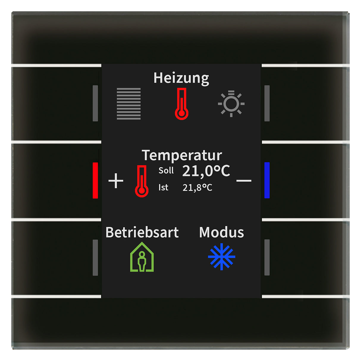 MDT Tastsensor KNX UP sw glz 6f 6pkt BE-GT2TS.02S