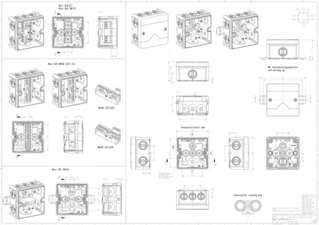 Abzweigkasten 87x87mm                             Kst gr IP66 IK07 hfr
