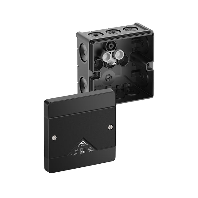 Abzweigkasten 102x102mm                           Kst sw IP66 IK07 hfr