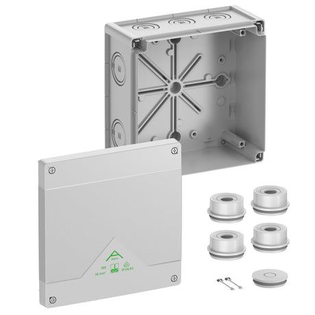 Abzweigkasten 182x182mm                           Kst gr IP55 IK07 hfr