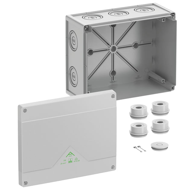 Abzweigkasten 202x252mm                           Kst gr IP55 IK07 hfr
