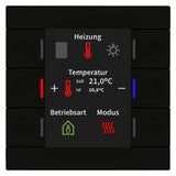 MDT Tastsensor KNX UP sw mt 6f 6pkt LED BE-TAS86T06.02 inkl.Ankoppl m.Display