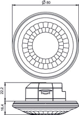 Präsenzmelder-Bus KNX                             UP ws 0-360° 3m