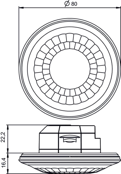 Präsenzmelder-Bus KNX                             UP ws 0-360° 3m