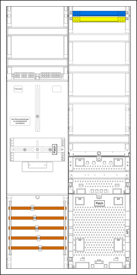 F-TRONIC Komplettschrank AP 1Z 1stö 2Feld IP43 3HZ721APZRFZ