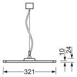 REGIOLUX LED-Pendelleuchte 1LED 4000K kayak-KYHI/1500 6400 840 ET 6414lm Konv