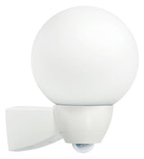 ESYLUX Sensorleuchte 77W HV ws mt E27 AL P Garda 130 weiß IP44 Gl_opal