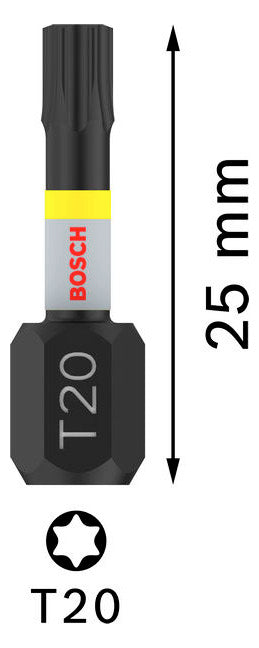 BOSCH-EW Bit TX20 L=25mm 6,4mm(1/4) SCHRAUBERBIT