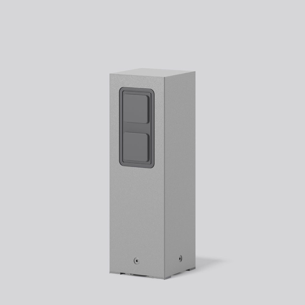 RZB Steckdosensäule Metall si 2Steckd BOCARO 983009.004 376x120x120mm IP44