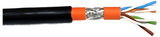 Cat.7 Innen-/Aussenkabel 1200MHz AWG23 S/FTP,PE Mantel, innen Dca, Sw& Or, 1000m Meter