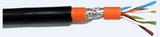Cat.7 Innen-/Aussenkabel 1200MHz AWG23 S/FTP,PE Mantel, innen Dca, Sw& Or, 50m Rolle
