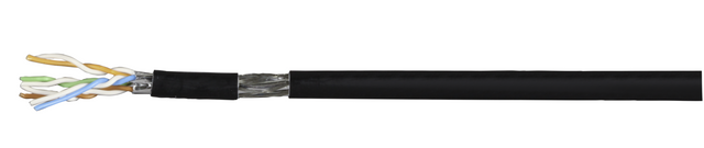Patchkabel Cat.7 PiMF UC900MHz FLEX SS26 4P, FRNC-B, schwarz Meter