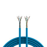 INFRALAN® Cat.6A 500 AWG23, U/UTP 4P CPR B2ca RAL5015 blau, 500m Rolle
