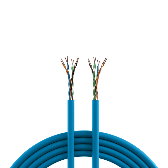 INFRALAN® Cat.6A 500 AWG23, U/UTP 4P CPR B2ca RAL5015 blau, 500m Rolle