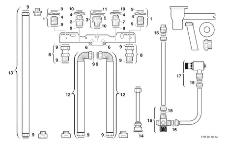 BOSCH Installationszubehör Nr. 686/1 Installationssatz Auf- und Unterputz