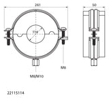 Walraven Kälteschelle BISOFIX E32 114 mm Gewinde: M8 M10 -45/+105 C | 22115114