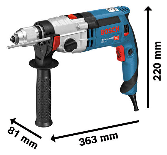 BOSCH-EW Schlagbohrmaschine 1100W 2,9kg Professional GSB 24-2 1,5-13mm 40Nm