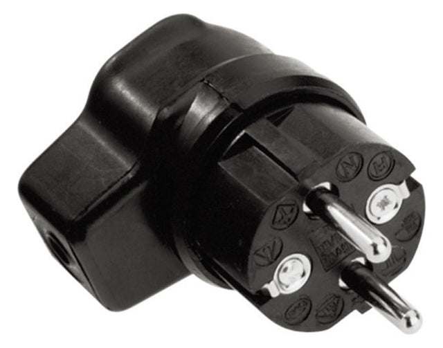 BACHMANN Winkelstecker Gummi IP44 rechtw 919.171 sw Schraubkl