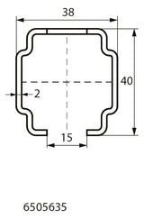 Walraven Montageschiene RapidRail 38x40 6m C-Profil sendzimirverz. 38x40 2mm | 6505635