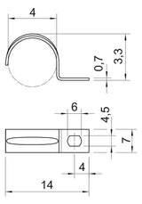 BETTERMANN Befestigungsschelle 1f  4mm 604 4 G einlappig ST hfr