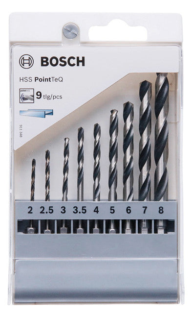 BOSCH-EW Bohrerset 9tlg Bohrer 9xHSS 2607002826
