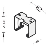 REGIOLUX Kupplung/Verbinder ger ws ST hokal-HLV -1 vw RAL9016 L40mm B82mm