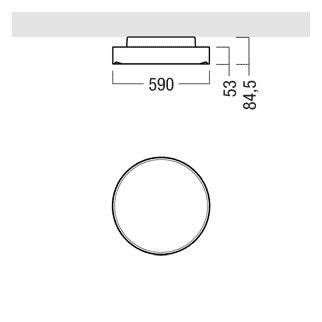 ZUMTOBEL LED-Pendelleuchte 1LED 4000K ONDARIA ONDA2 P D590 LED5800-840 LDE WH