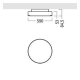 ZUMTOBEL LED-Pendelleuchte 1LED 4000K ONDARIA ONDA2 P D590 LED5800-840 LDE WH