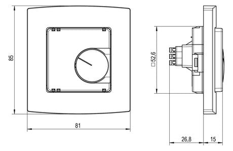 ALRE-IT Raumthermostat 230V 10A Öffner IP30 RTBSU-401.000#2