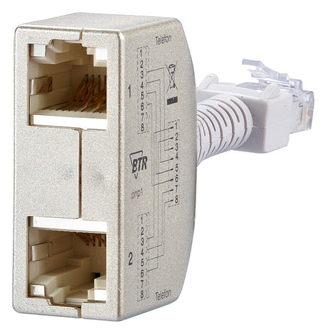 METZ CONNECT Cablesharing Adapter Cat5E 130548-01-E ISDN/T-Ring/Telefon RJ45