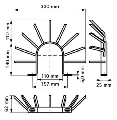 Walraven Anti-Kletter-Schelle fv 110 mm Kletterschutz f. Regenrohr 80-100 | 4191810