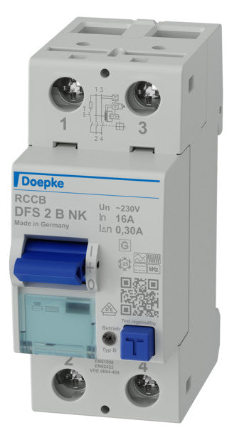 DOEPKE FI-Schutzschalter B 2p 230V 16A DFS2 016-2/0,30-B NK 0,3A 2TE REG 10kA