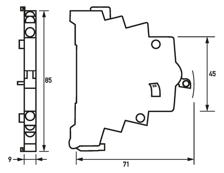 DOEPKE Hilfsschalter 2S 1Ö 10A 230V DHi 6 Leitungsschutzschalt 0,5TE