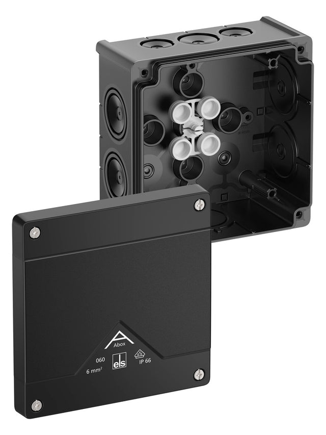 SPELSBERG Abzweigkasten 127x127mm Kst sw Abox 060-L/sw IP66 IK07 hfr
