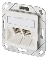METZ CONNECT Anschlussdose Cat6A 2xRJ45 270° 130B12D21102-E rws Kanaleinb