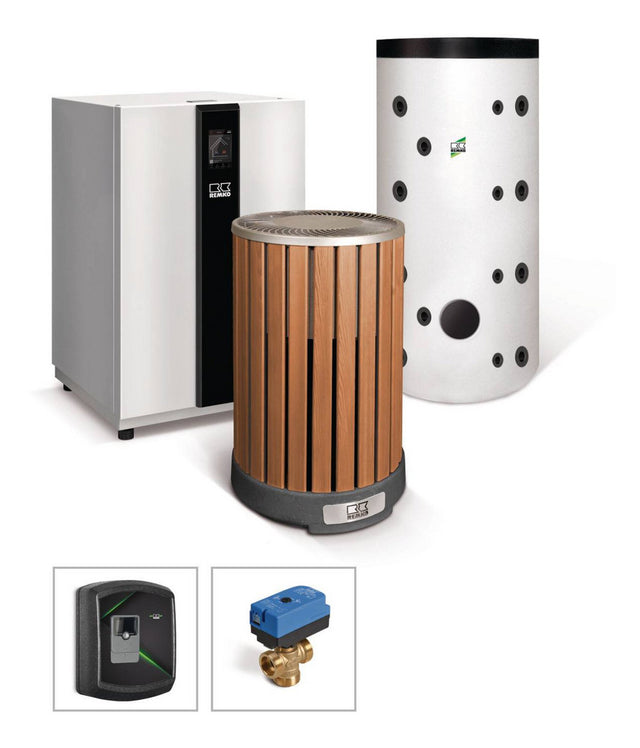 Remko Wärmepumpen-Paket Typ Düsseldorf HTS 130 + Zubehör, Designline CAMURA | 256427