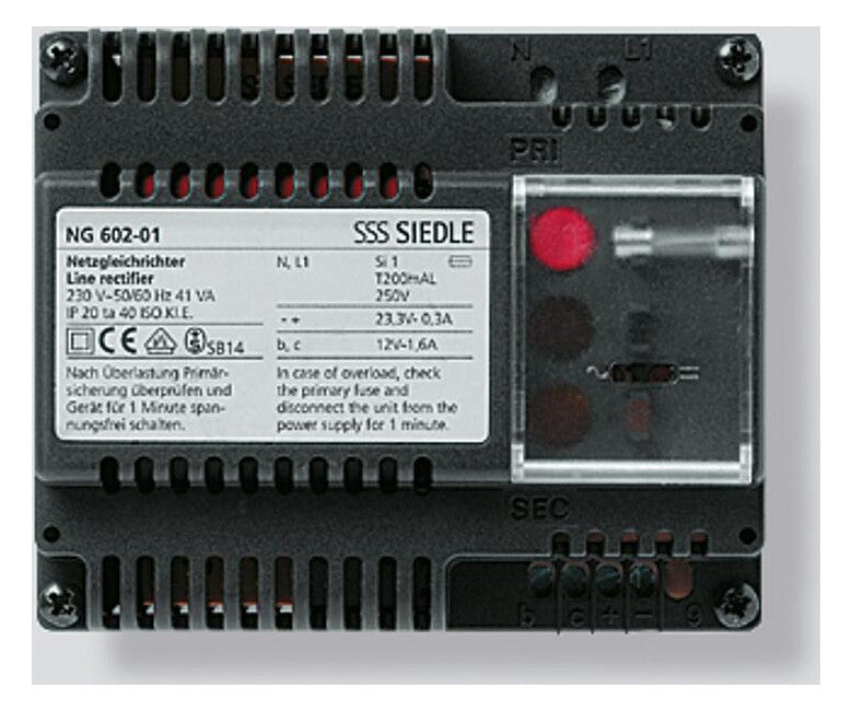 SIEDLE Lade-Netzteil Türstat 23,3V AC NG 602-01 syst.unabh IP20