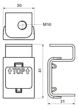 Walraven Gewindestangenverbinder sv 21x30x41 - M10 | 6455010