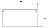 GGK Leitungsführungskanal Kst gr RAL7030 LF-lifter 60x120 60x120x2000mm unbeh