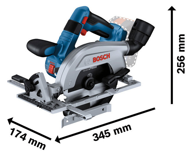 BOSCH-EW Akku-Handkreissäge 18V  165mm Professional GKS 18V-57-2 L solo, L-BOXX