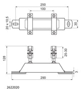 Walraven Fixpunktsatz dB-FiX 80 f. d: 25-30 mm Schallschutz DIN 4109 | 2622020