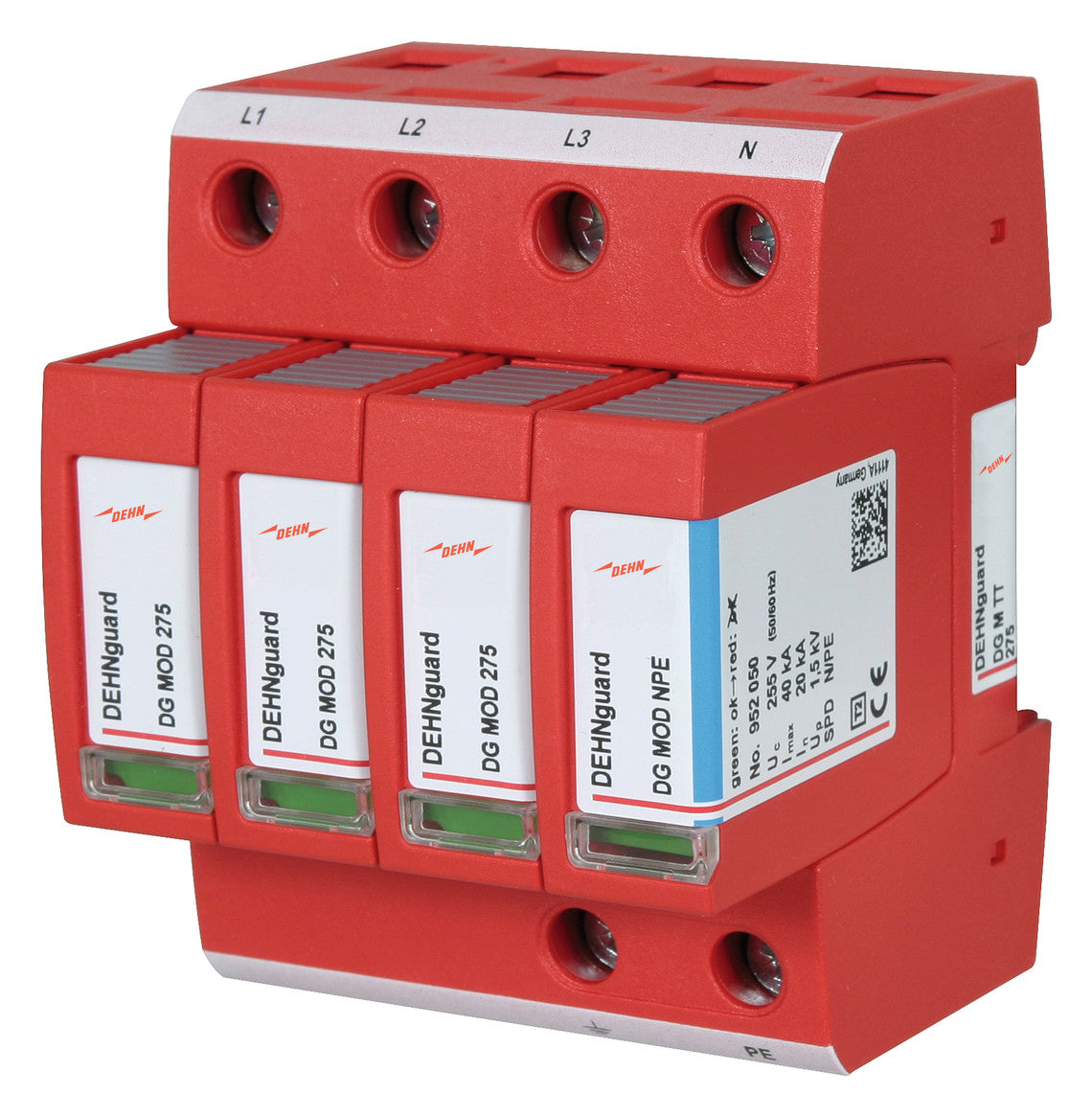 DEHN SE Überspannungsableiter 230VAC 4TE DG M TT 275 Netzform-TN-S/TT 1,5kV TS35